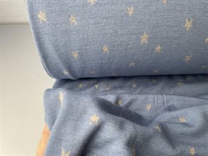 Undertøjsuld - i dueblå med grå stjerne